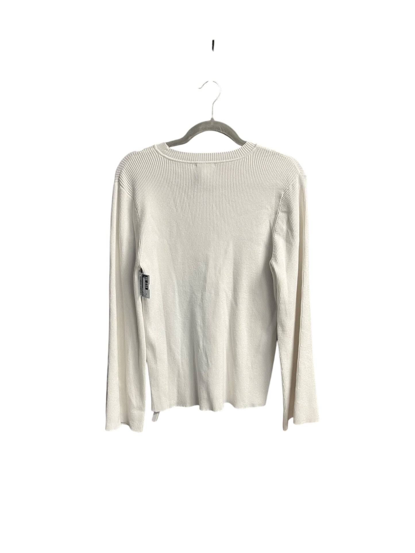 Top Long Sleeve By Alex Marie In White, Size: Xl