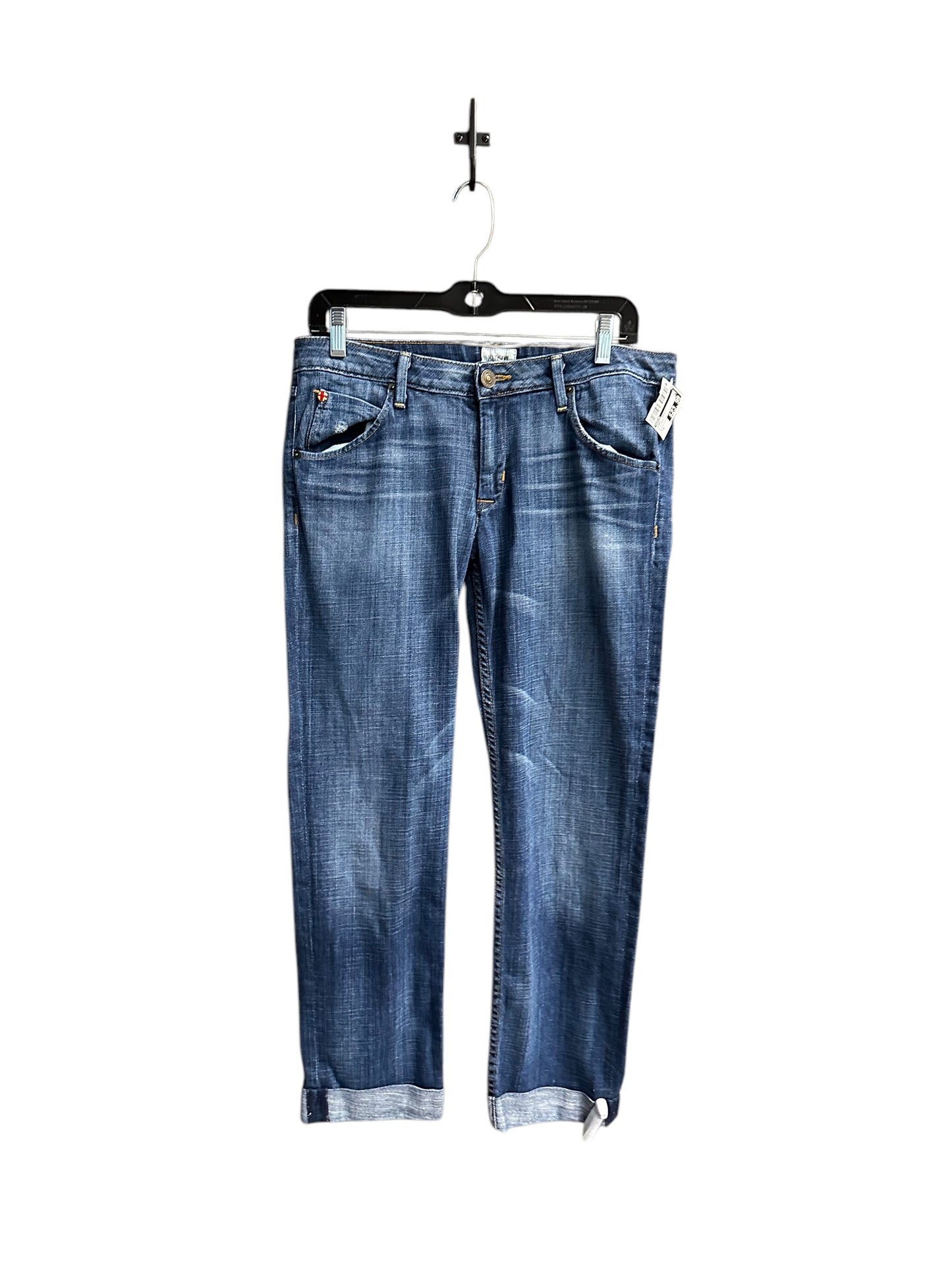 Jeans Straight By Hudson In Blue Denim, Size: 8