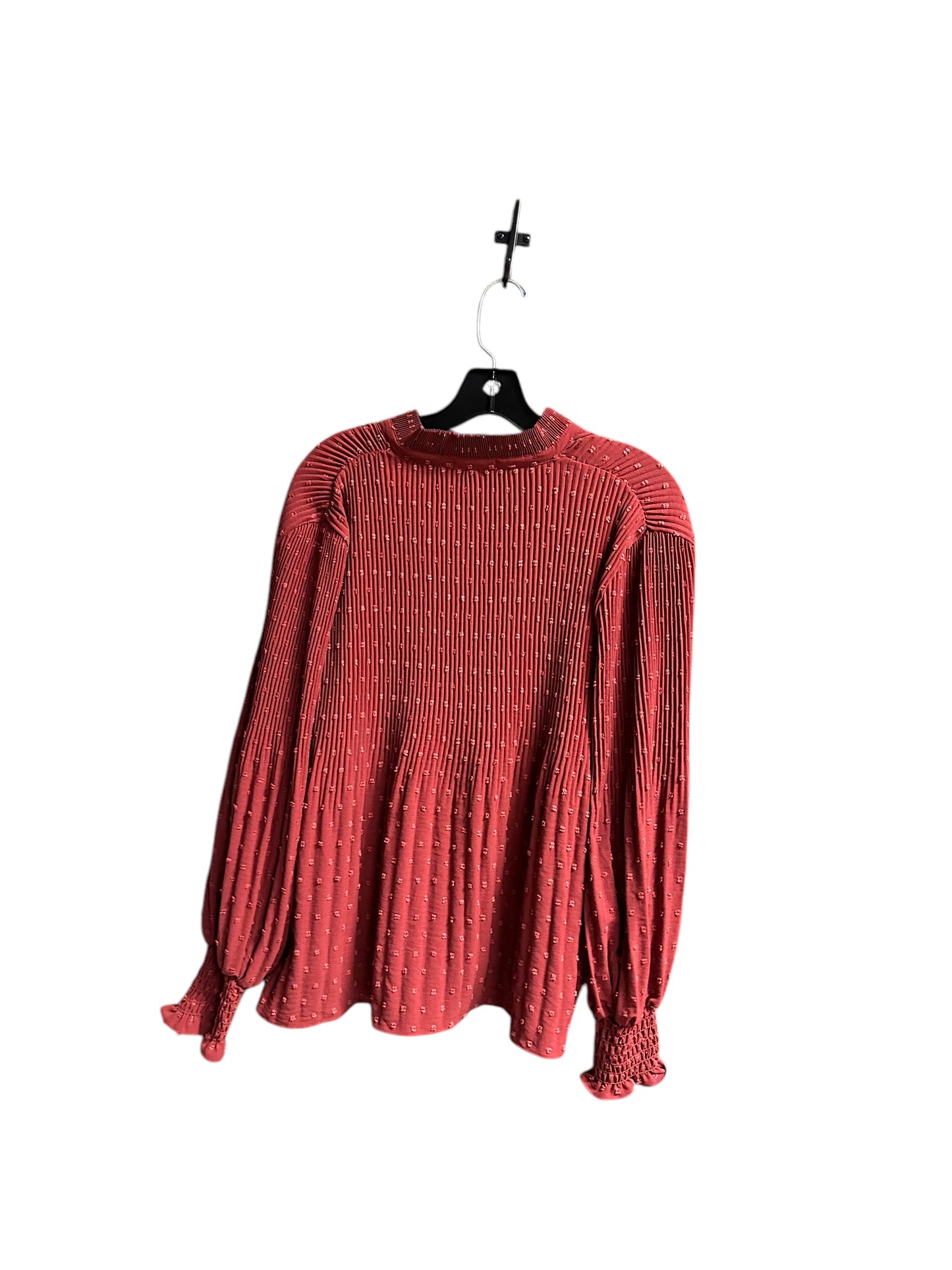 Top Long Sleeve By Max Studio In Red, Size: Xs