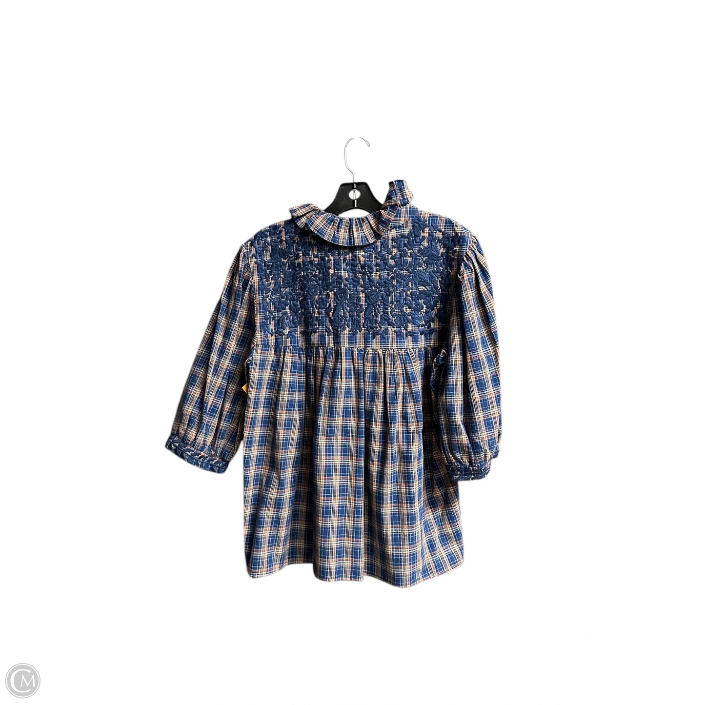 Top Short Sleeve By Clothes Mentor In Checkered Pattern, Size: S