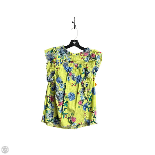 Top Sleeveless By Loft In Yellow, Size: M