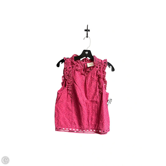 Top Sleeveless By Maeve In Pink, Size: S