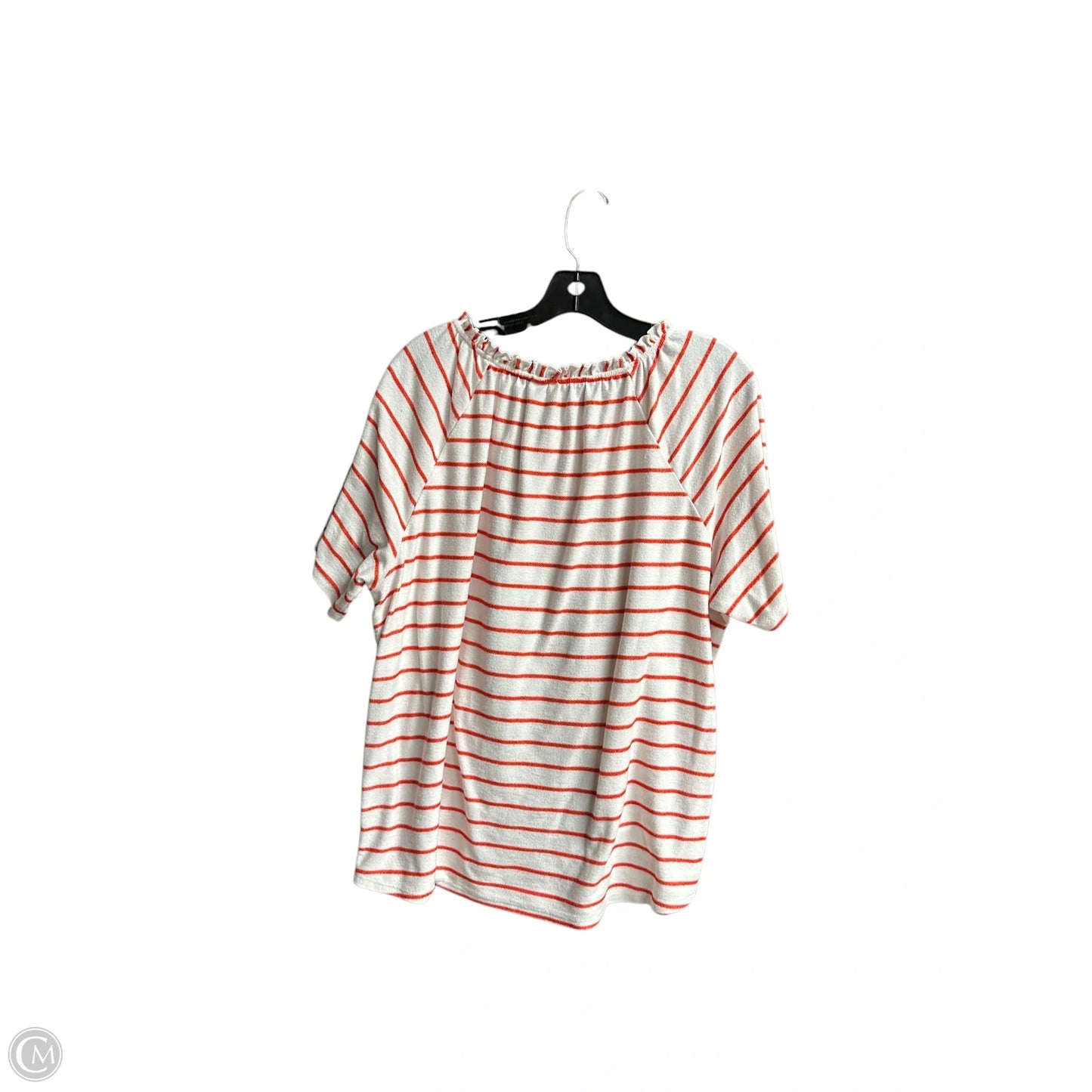 Top Short Sleeve By Cato In Striped Pattern, Size: Xl