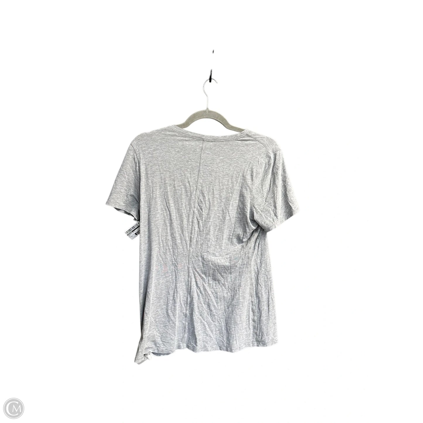 Athletic Top Short Sleeve By Lululemon In Grey, Size: M