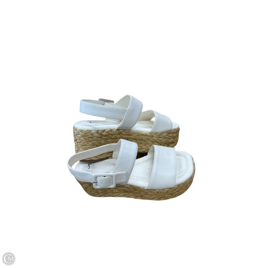 Shoes Heels Wedge By Marc Fisher In White, Size: 8