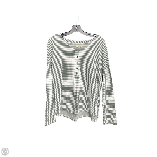 Top Long Sleeve By Madewell In Striped Pattern, Size: Xl