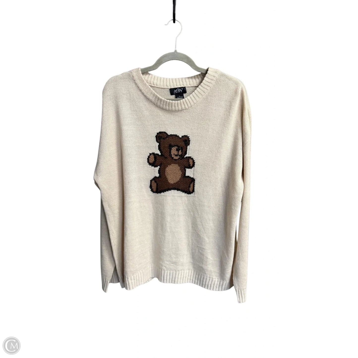 Sweater By Clothes Mentor In Cream, Size: L