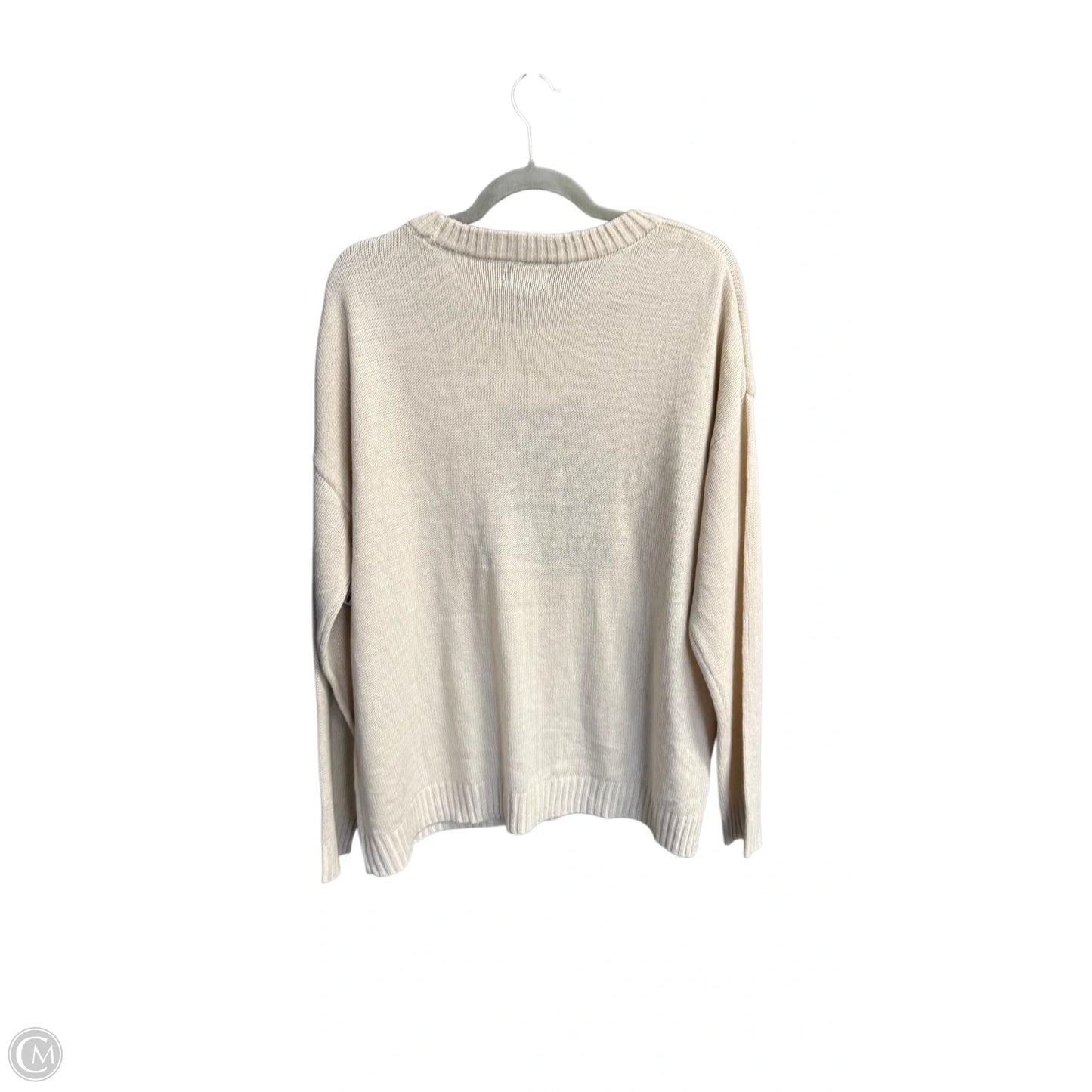 Sweater By Clothes Mentor In Cream, Size: L