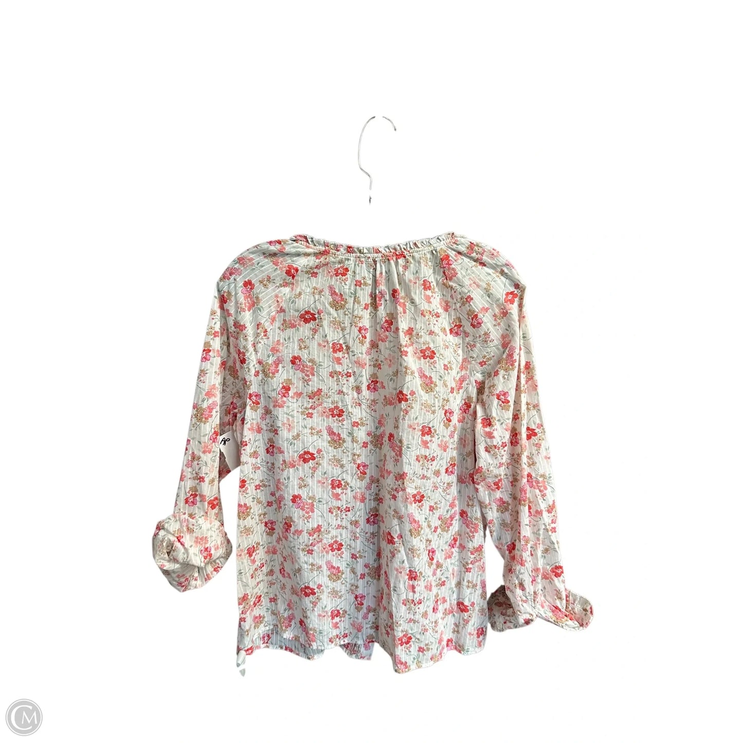 Top Long Sleeve By Talbots In Floral Print, Size: L