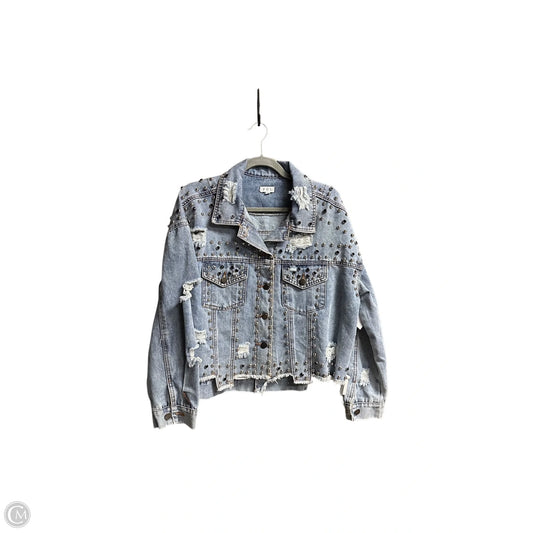 Jacket Denim By Pol In Blue Denim, Size: S