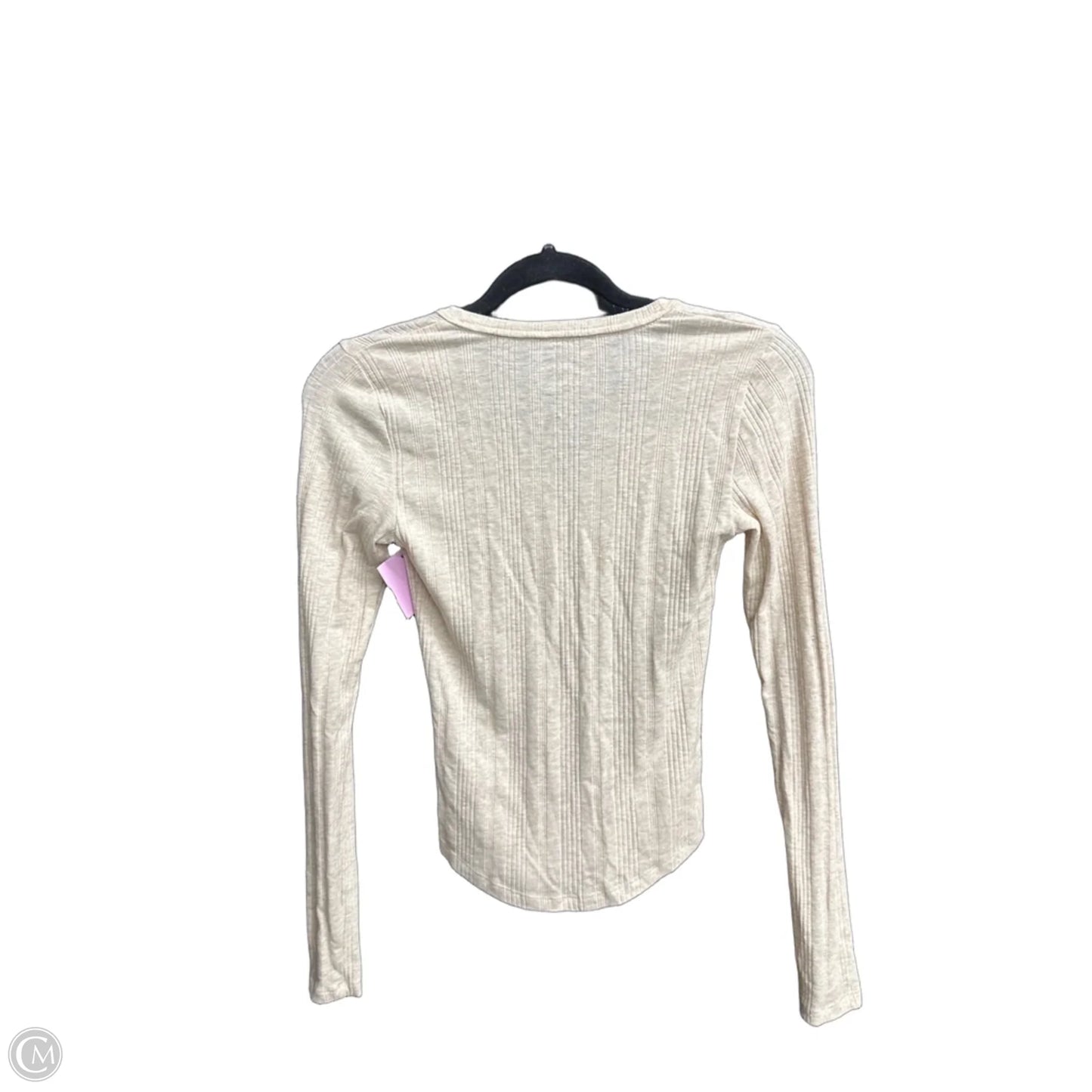 Top Long Sleeve By American Eagle In Tan, Size: Xs