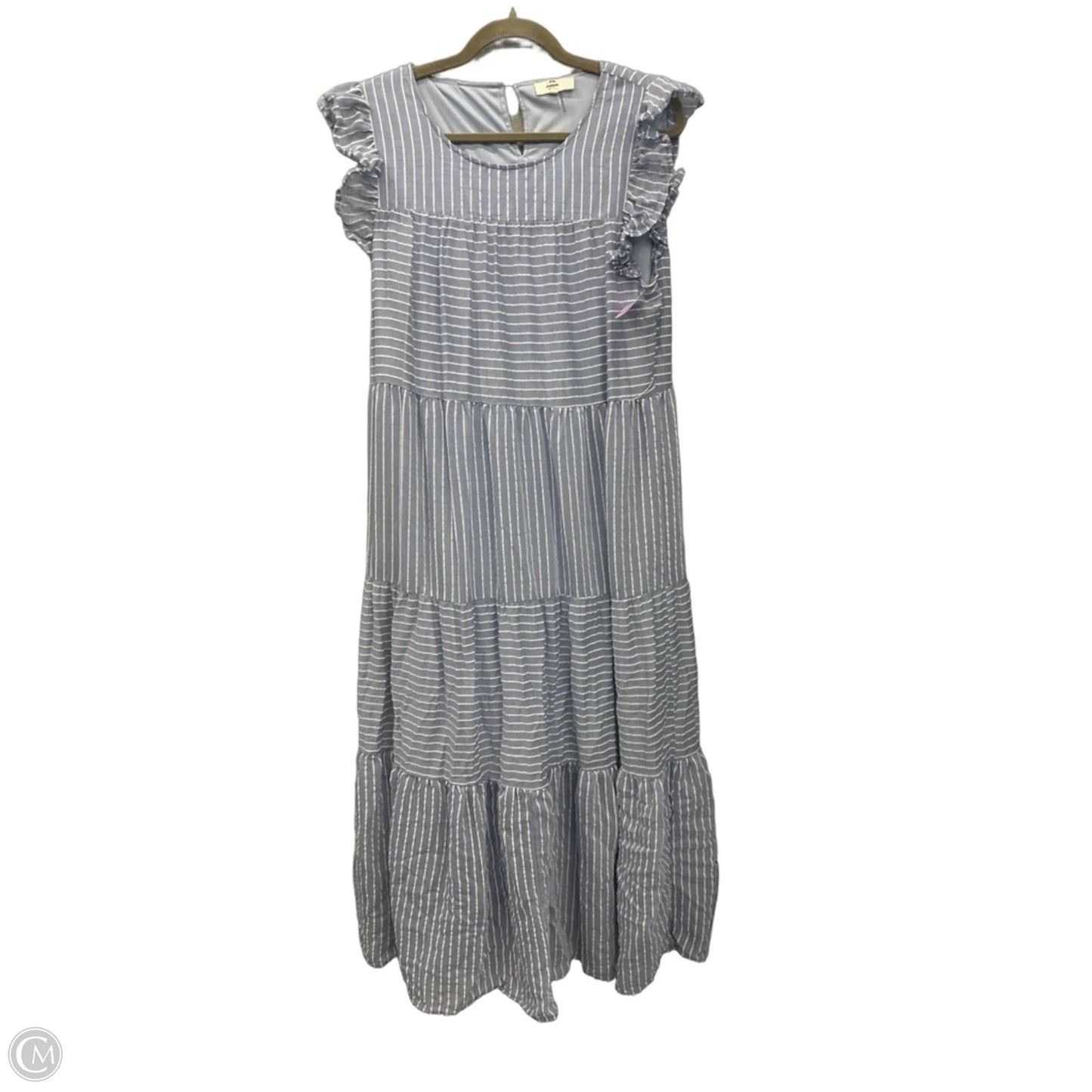 Dress Casual Maxi By Entro In Striped Pattern, Size: L