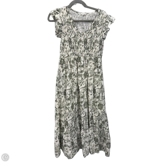 Dress Casual Maxi By Jodifl In Cream & Green, Size: M