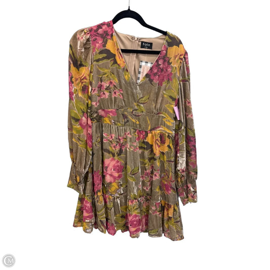 Dress Casual Midi By Fate In Floral Print, Size: M