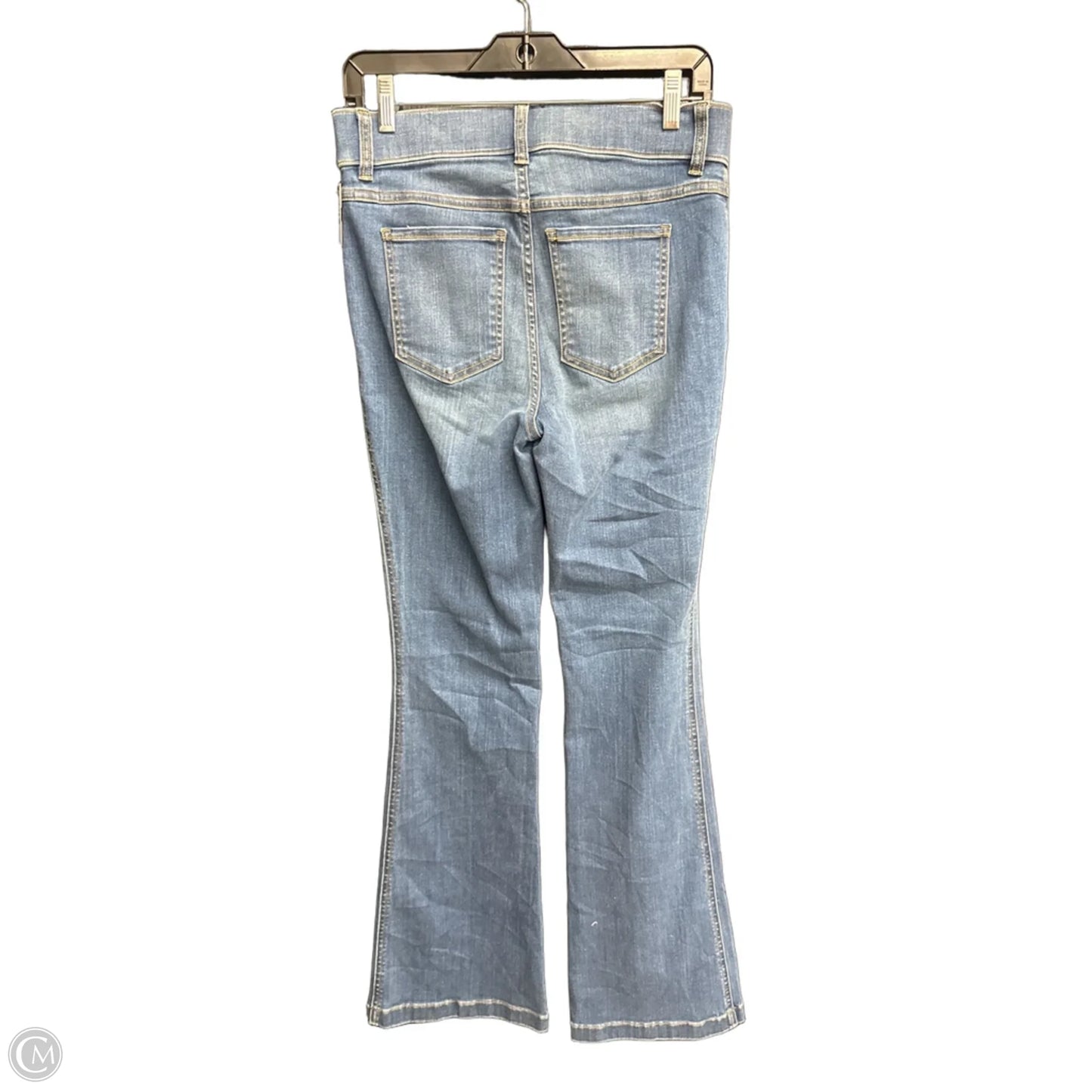 Jeans Flared By Spanx In Blue Denim, Size: M