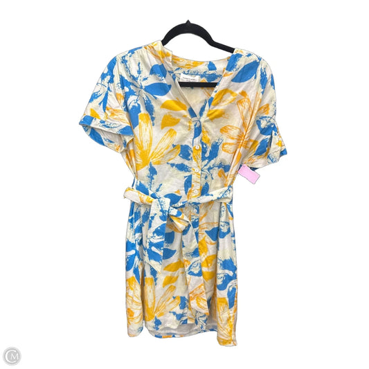 Dress Casual Midi By Clothes Mentor In Blue & Orange, Size: M