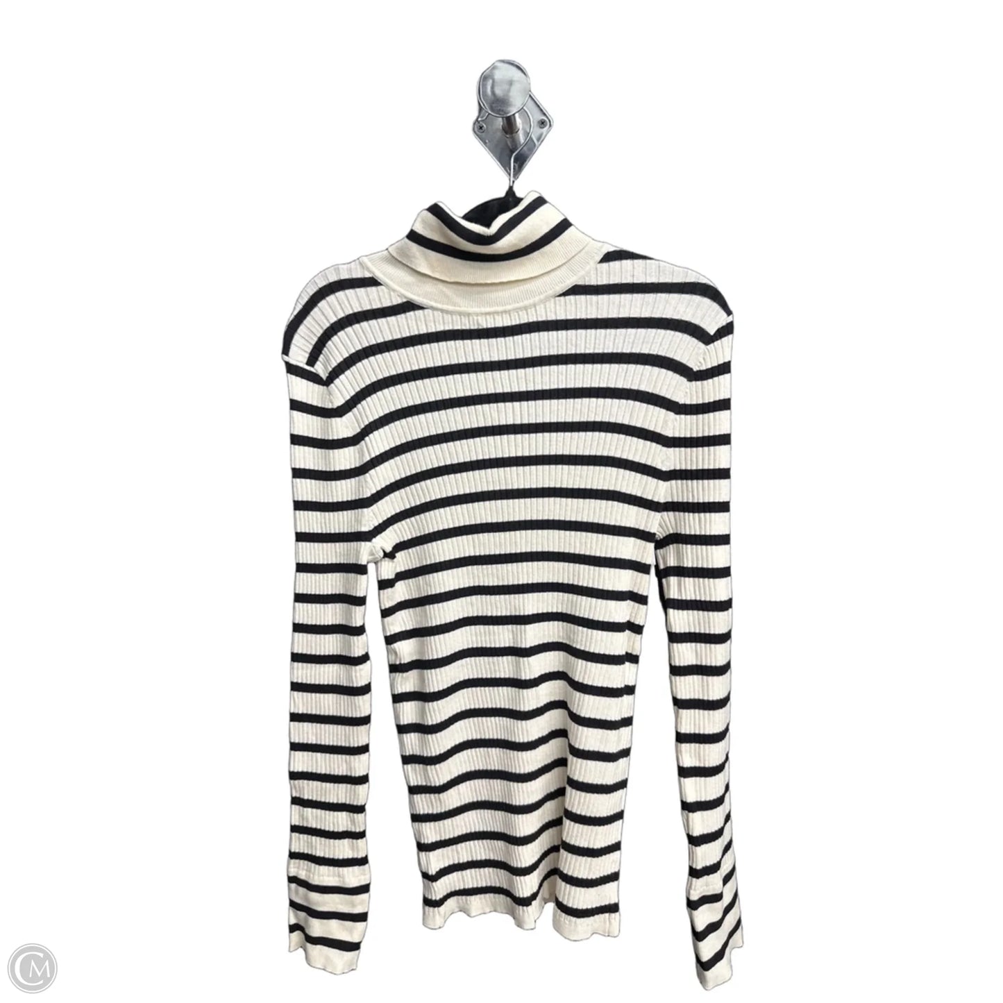 Top Long Sleeve By Loft In Striped Pattern, Size: L