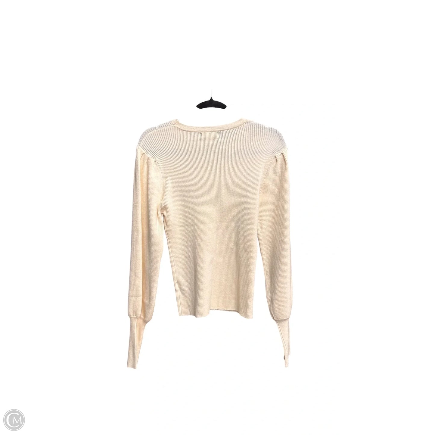 Top Long Sleeve By Blu Pepper In Cream, Size: L
