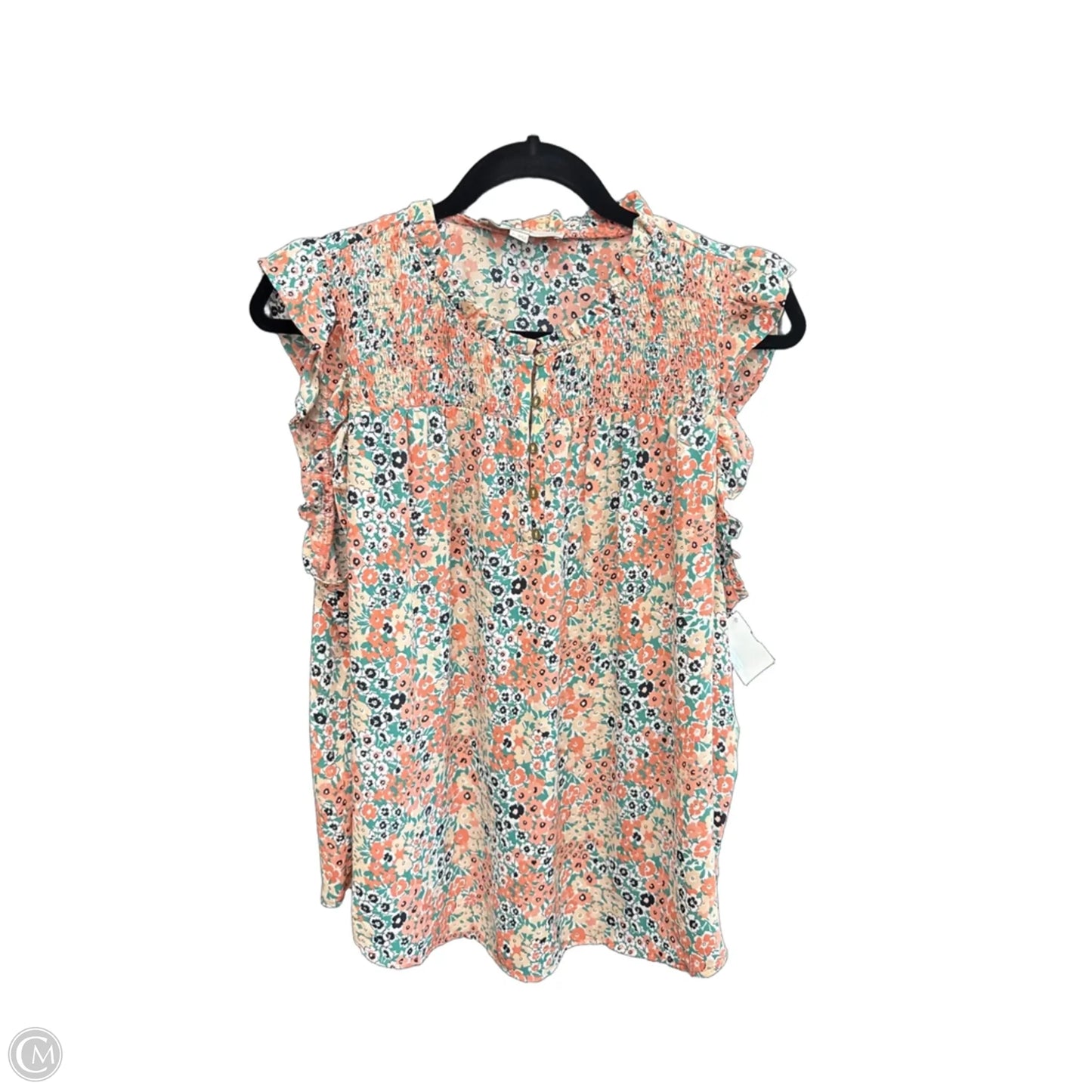 Blouse Sleeveless By Loft In Floral Print, Size: L