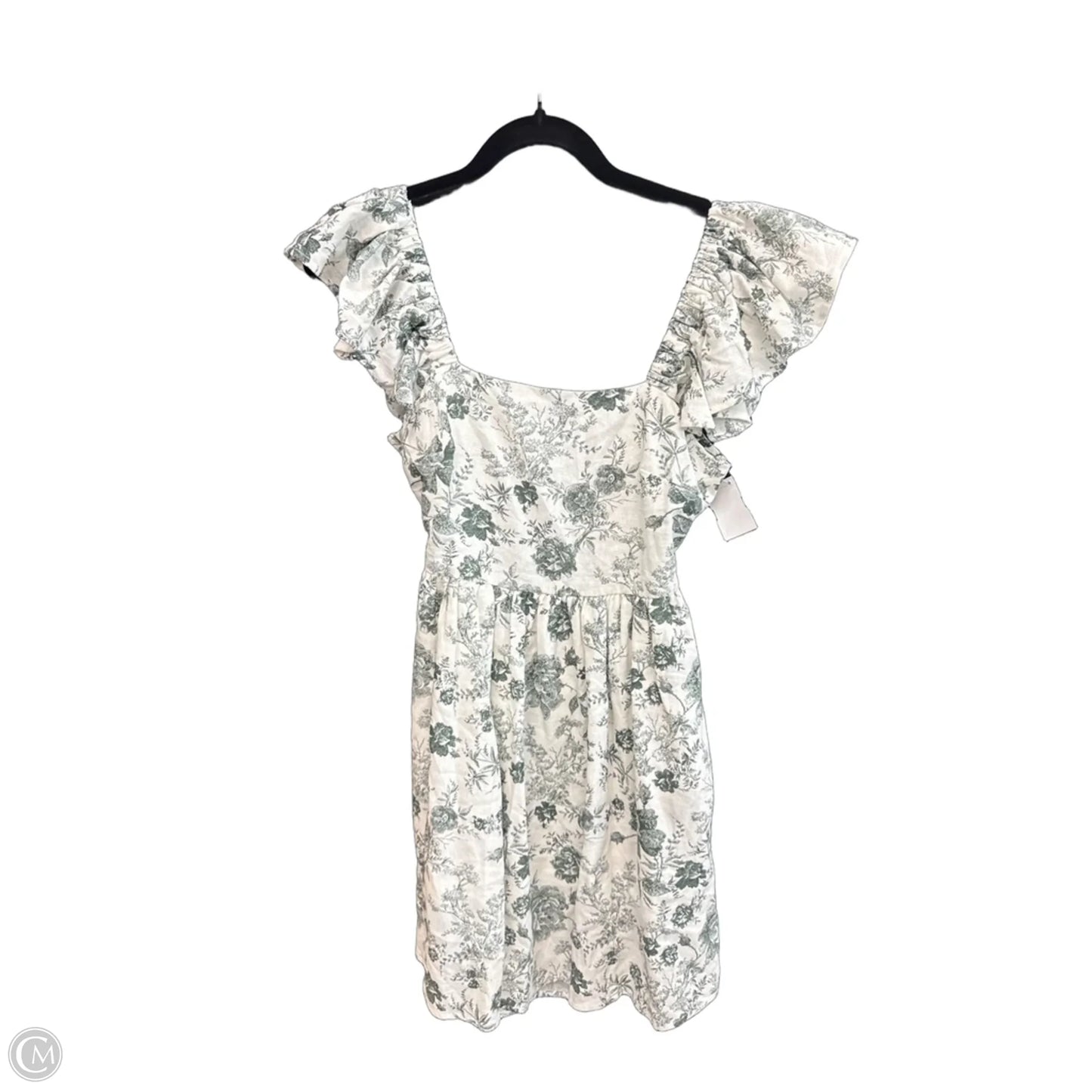 Dress Casual Short By Mi Ami In Green & White, Size: S