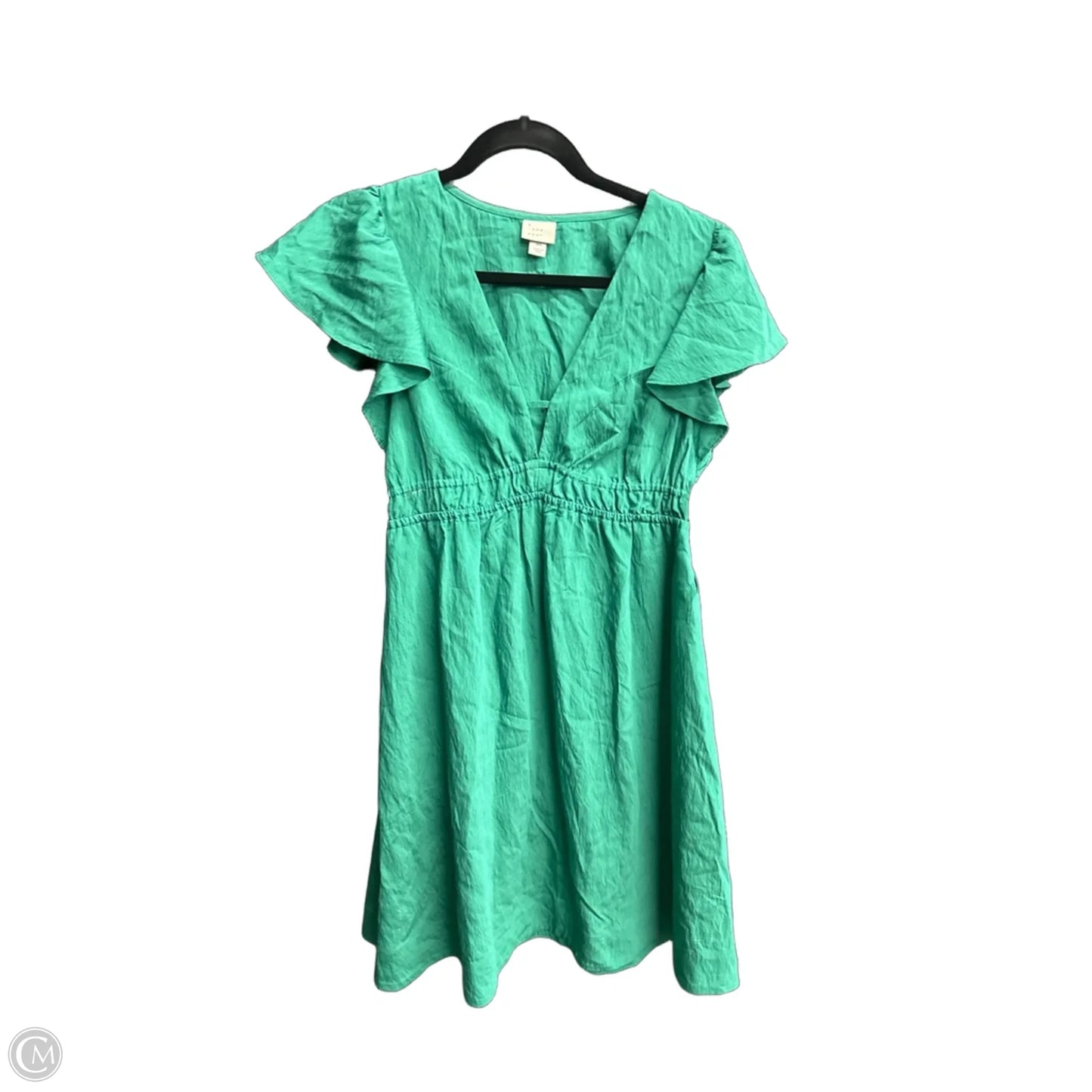 Dress Casual Midi By A New Day In Green, Size: Xs