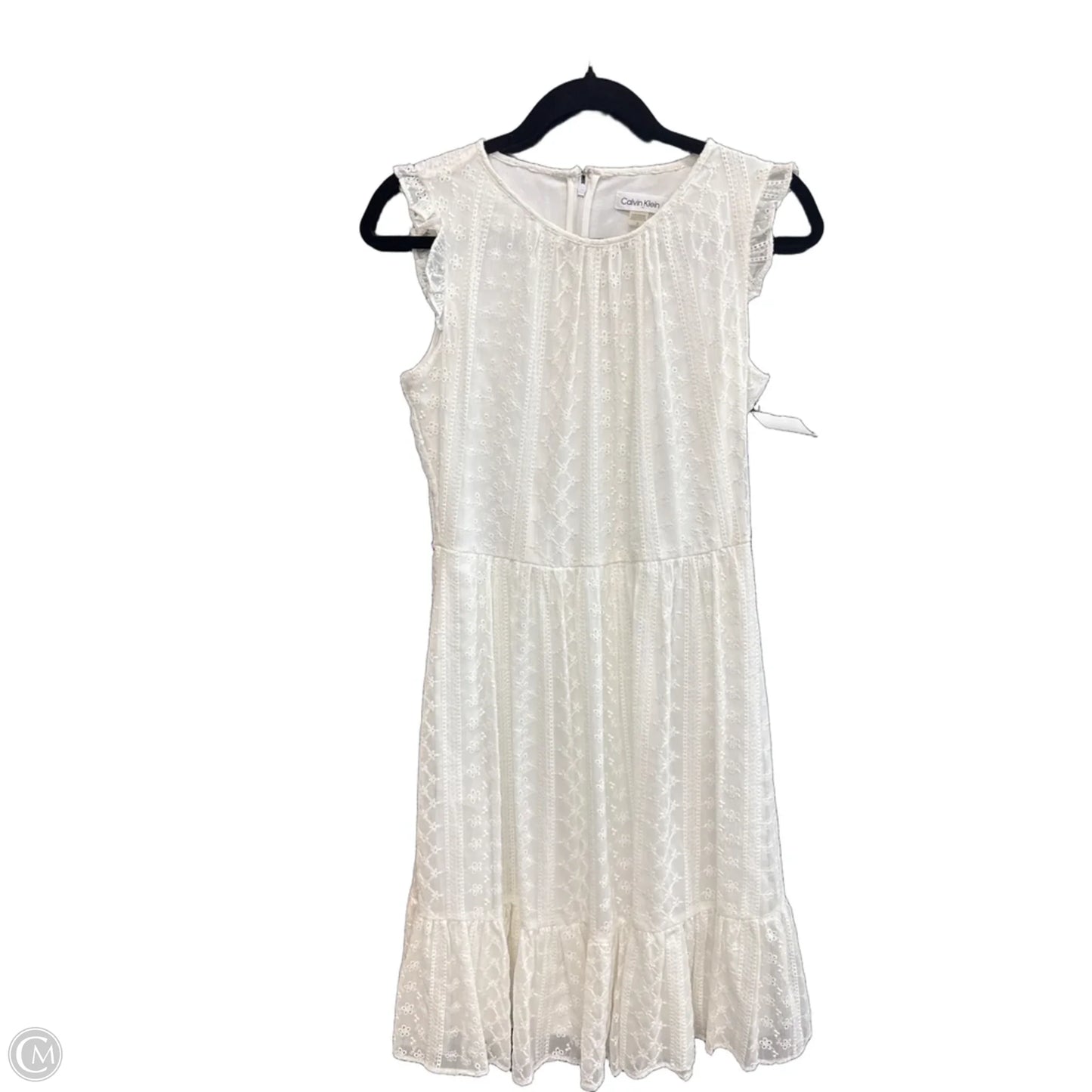 Dress Casual Maxi By Calvin Klein In White, Size: Xs