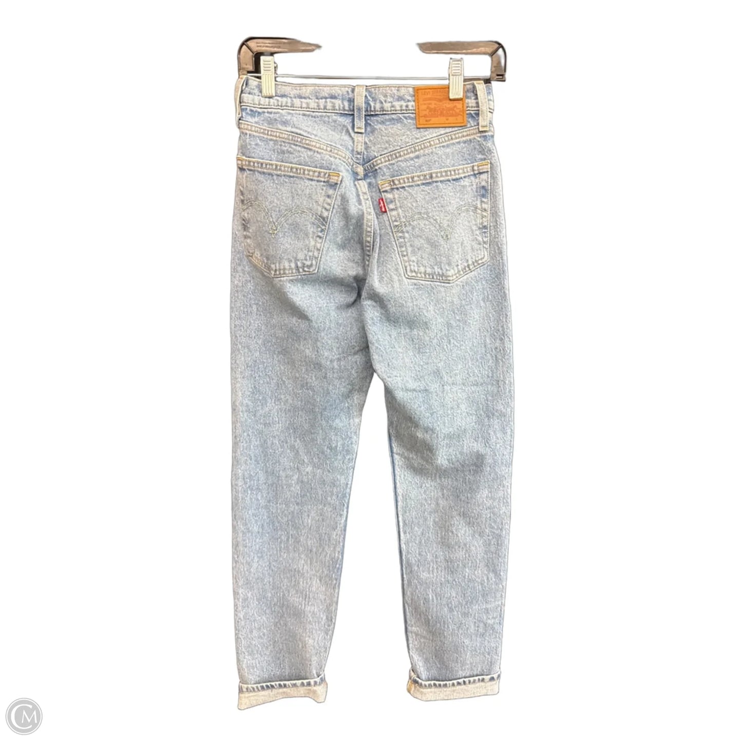 Jeans Straight By Levis In Blue Denim, Size: 2