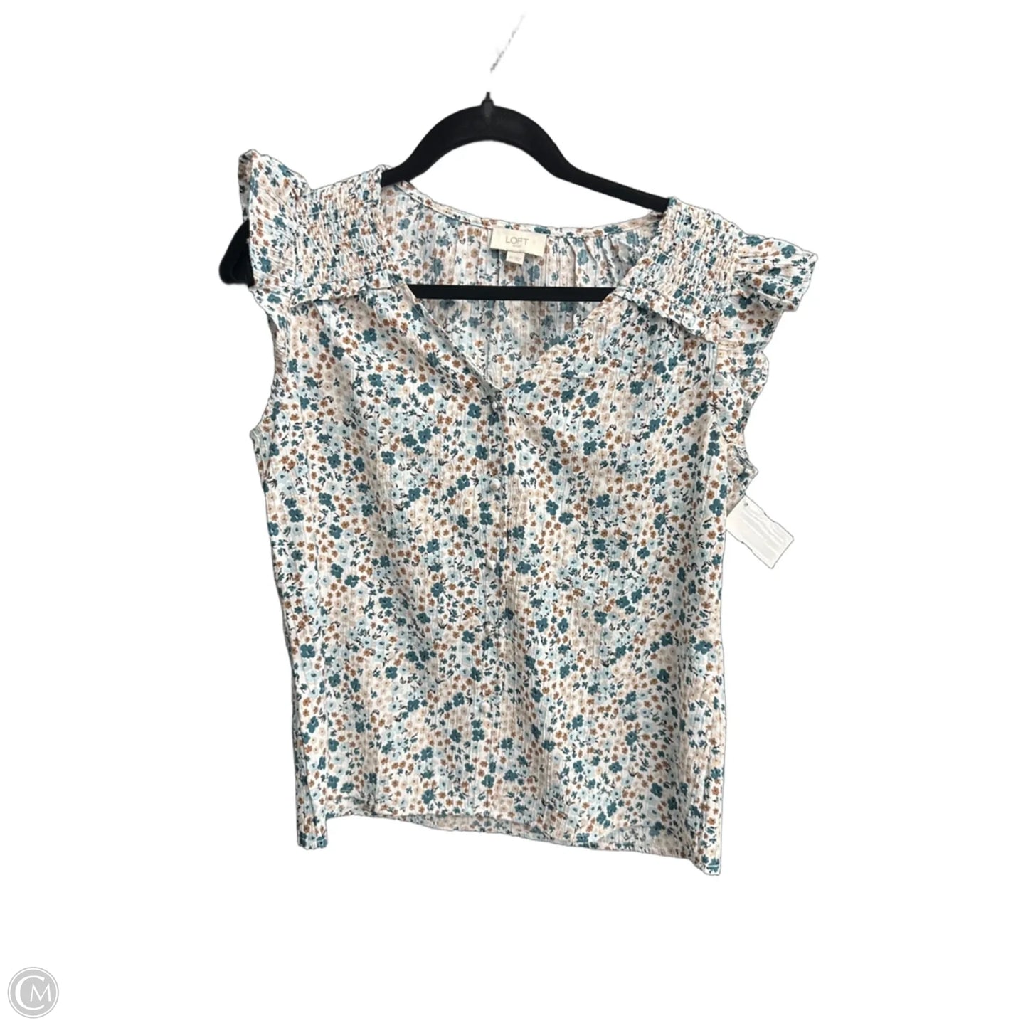 Blouse Sleeveless By Loft In Floral Print, Size: Xs