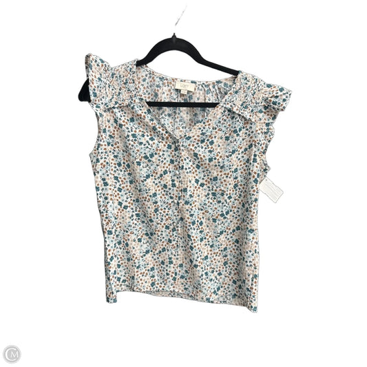 Blouse Sleeveless By Loft In Floral Print, Size: Xs
