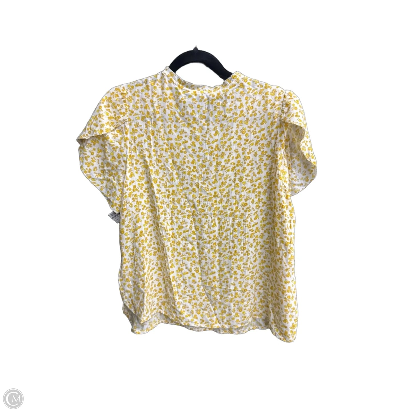 Blouse Short Sleeve By Lucky Brand In Floral Print, Size: M