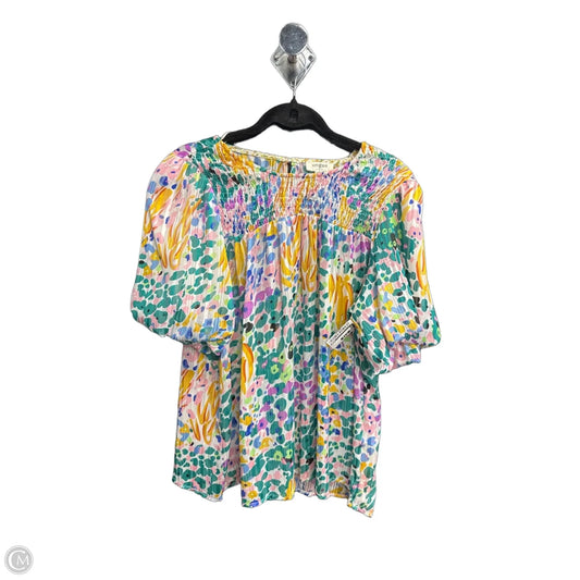 Blouse Short Sleeve By Umgee In Multi-colored, Size: L
