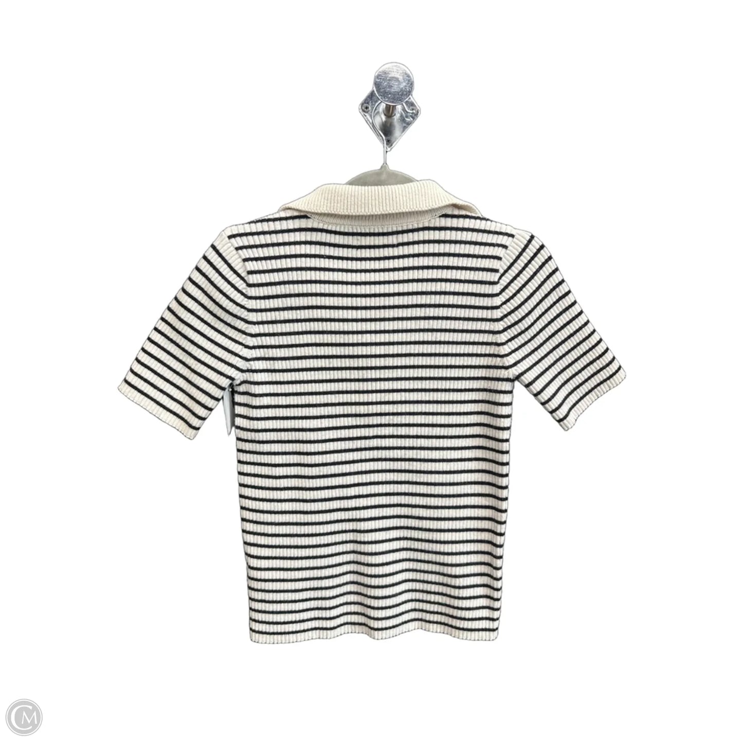 Top Short Sleeve By Simply Vera In Striped Pattern, Size: M
