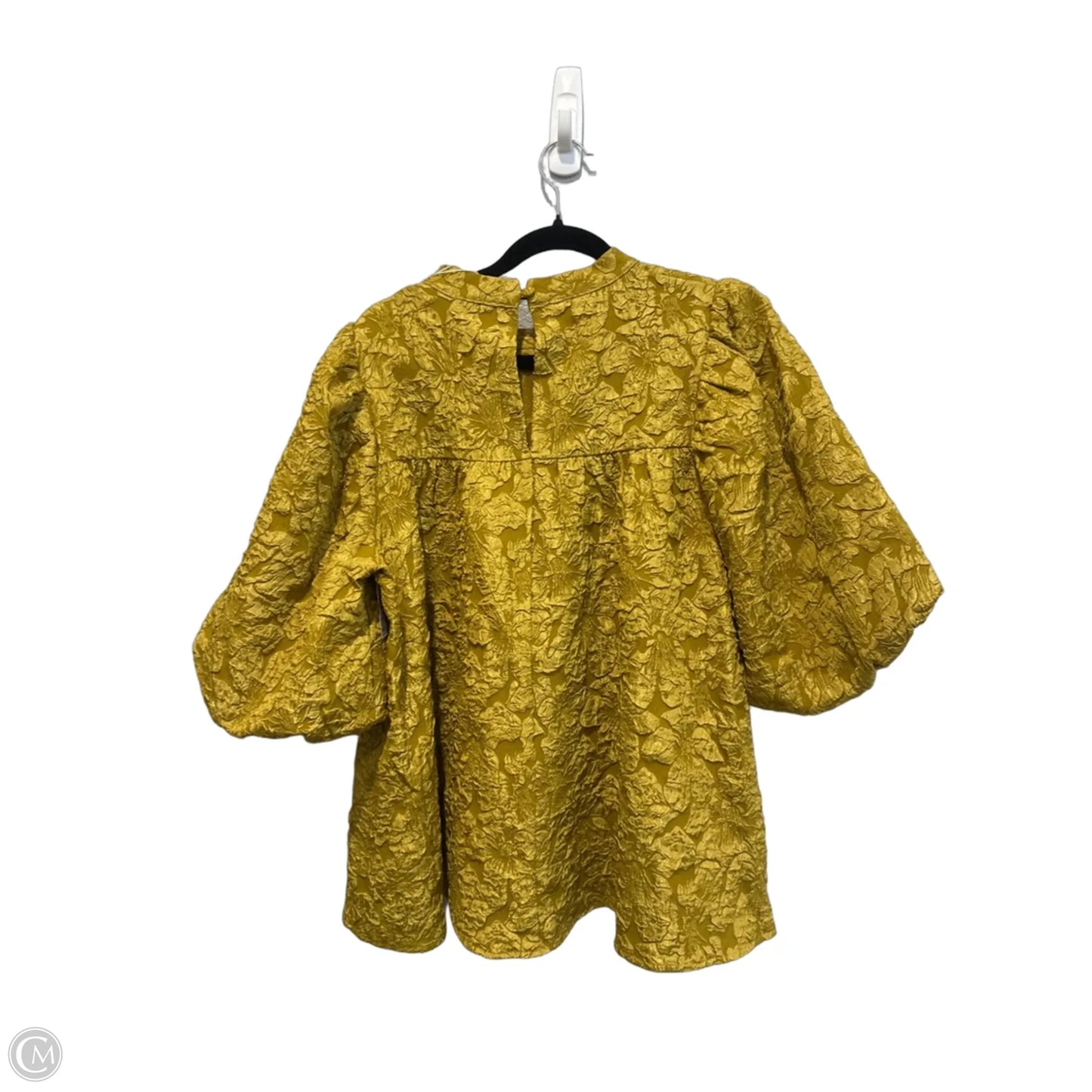 Blouse Short Sleeve By Oddi In Yellow, Size: M