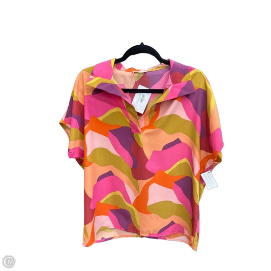Top Short Sleeve By Les Amis In Multi-colored, Size: S