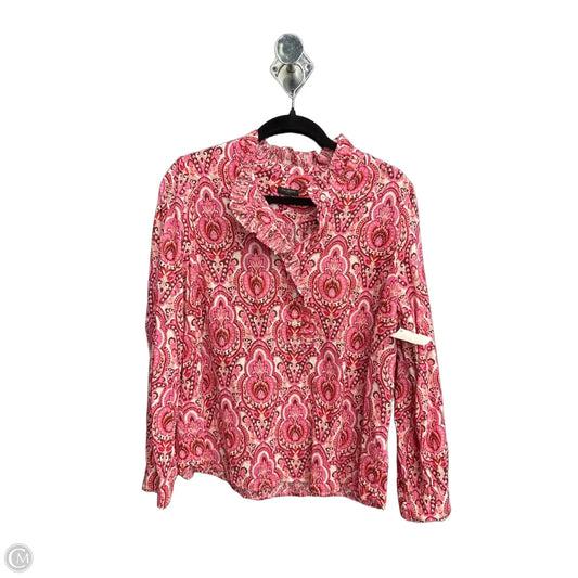 Blouse Long Sleeve By Talbots In Paisley Print, Size: Xlp
