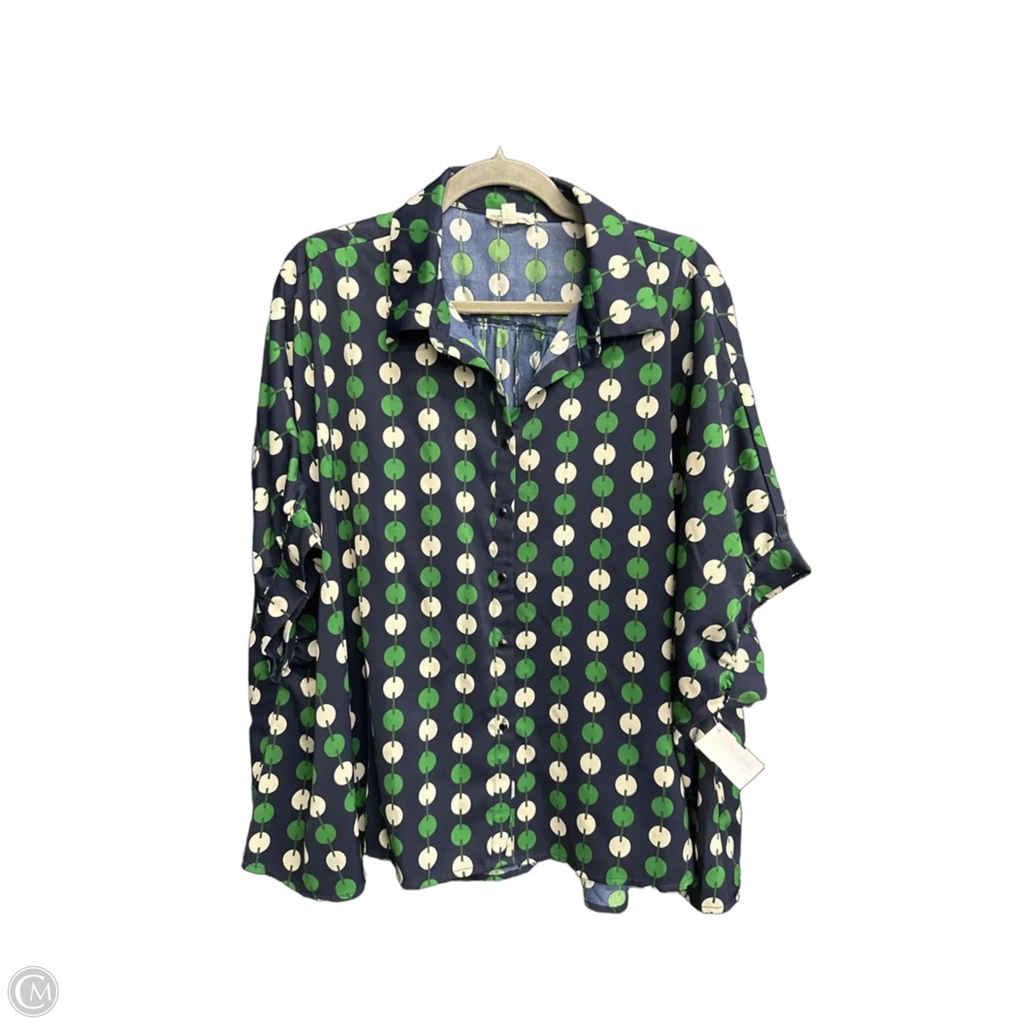 Top Short Sleeve By Ee Some In Polkadot Pattern, Size: S