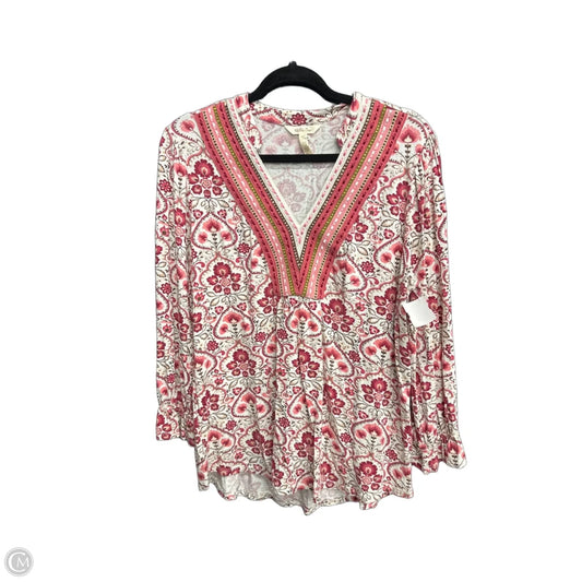Top Long Sleeve By Matilda Jane In Floral Print, Size: M