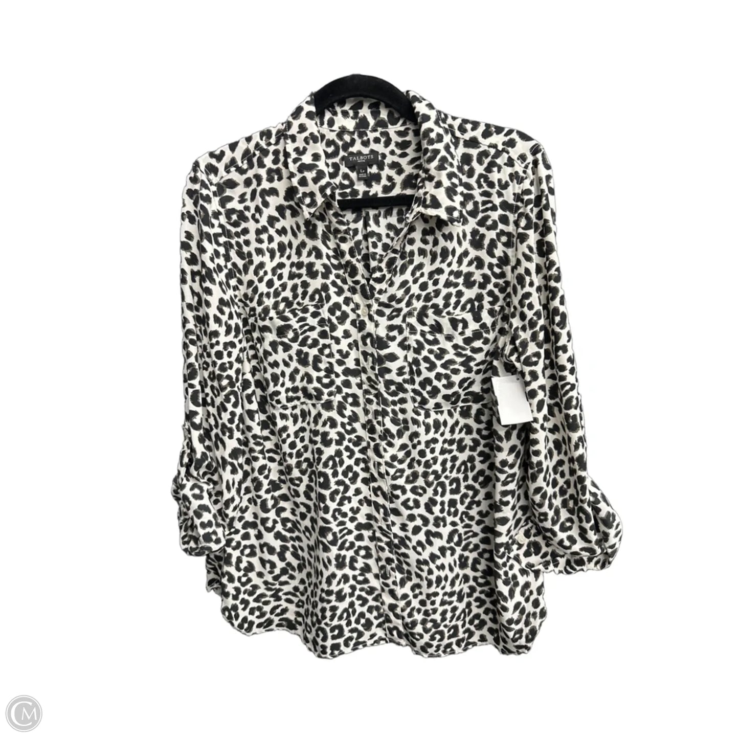 Top Long Sleeve By Talbots In Animal Print, Size: Lp