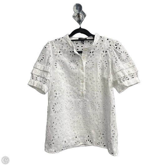 Blouse Short Sleeve By J. Crew In White, Size: Xs