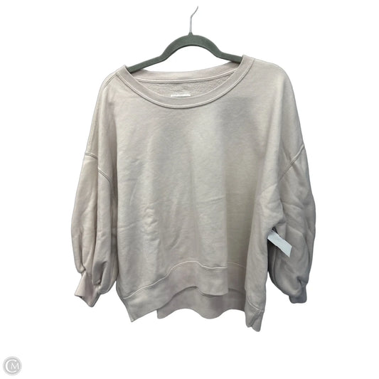 Sweatshirt Crewneck By Abercrombie And Fitch In Tan, Size: Xl