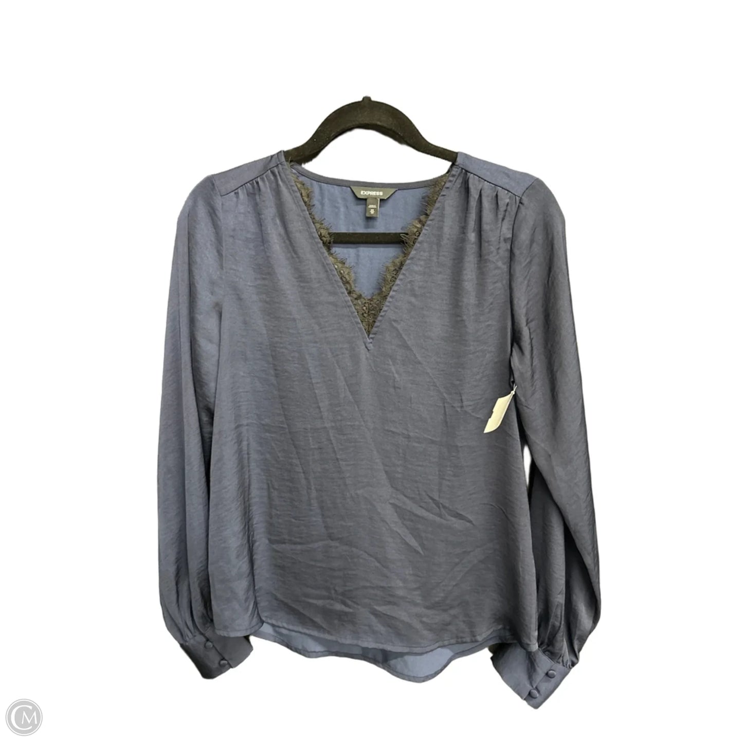 Top Long Sleeve By Express In Navy, Size: Xsp
