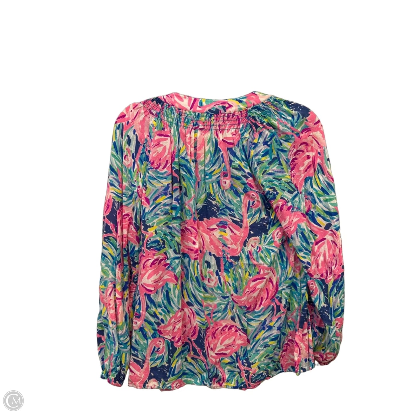 Top Long Sleeve Designer By Lilly Pulitzer In Tropical Print, Size: S