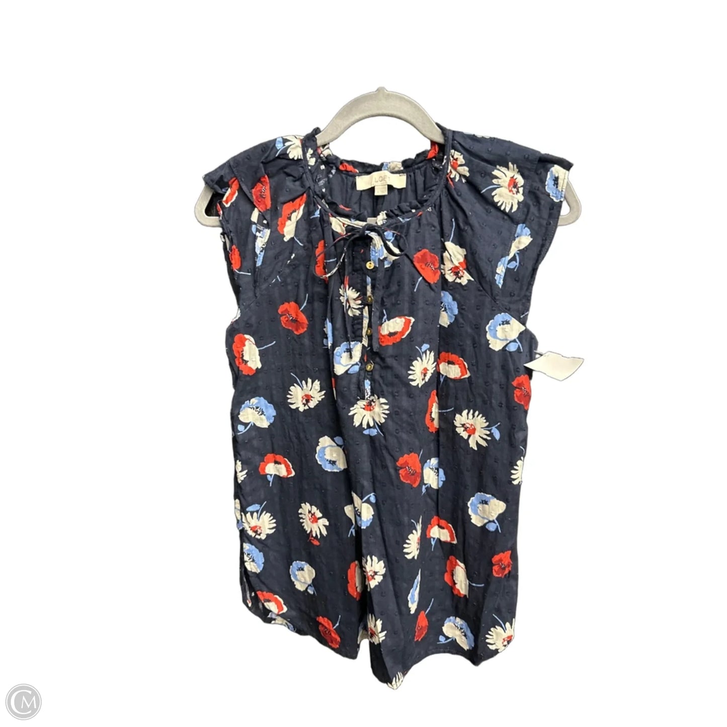 Blouse Sleeveless By Loft In Floral Print, Size: S