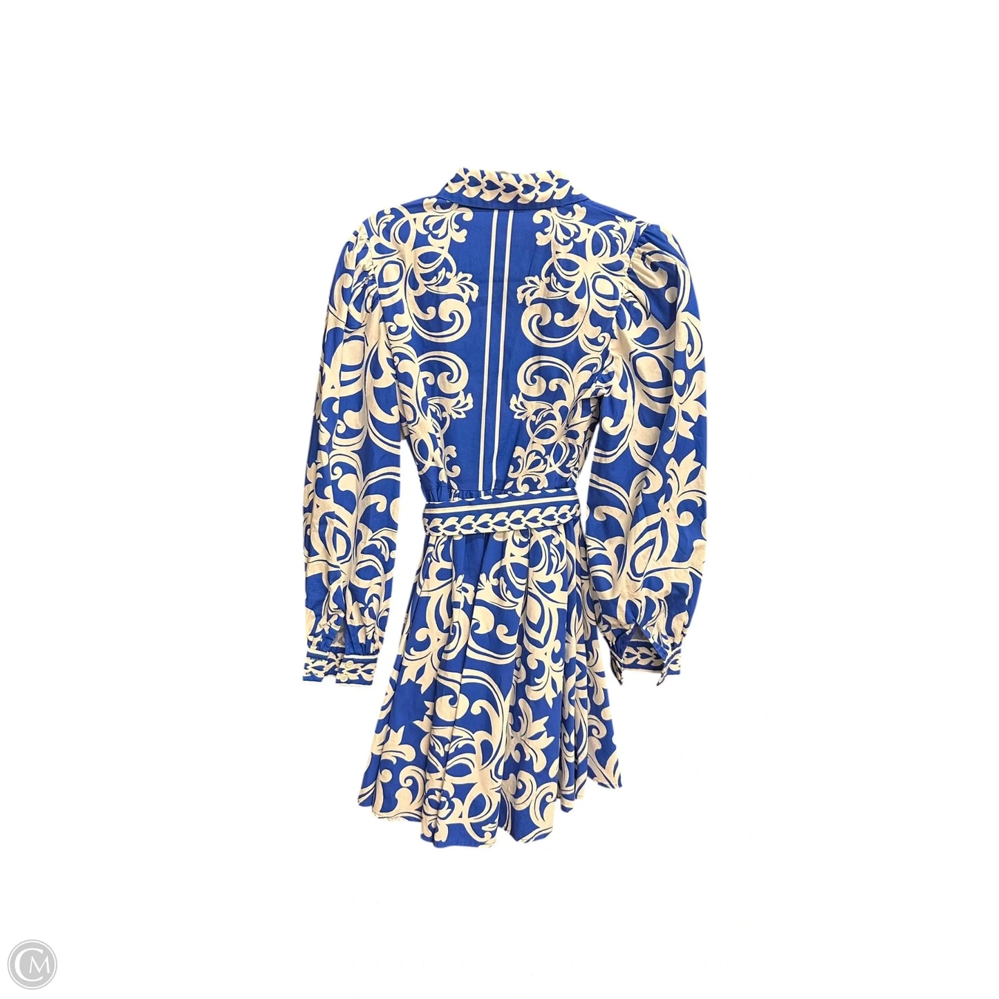 Dress Casual Midi By Clothes Mentor In Blue & White, Size: Xs