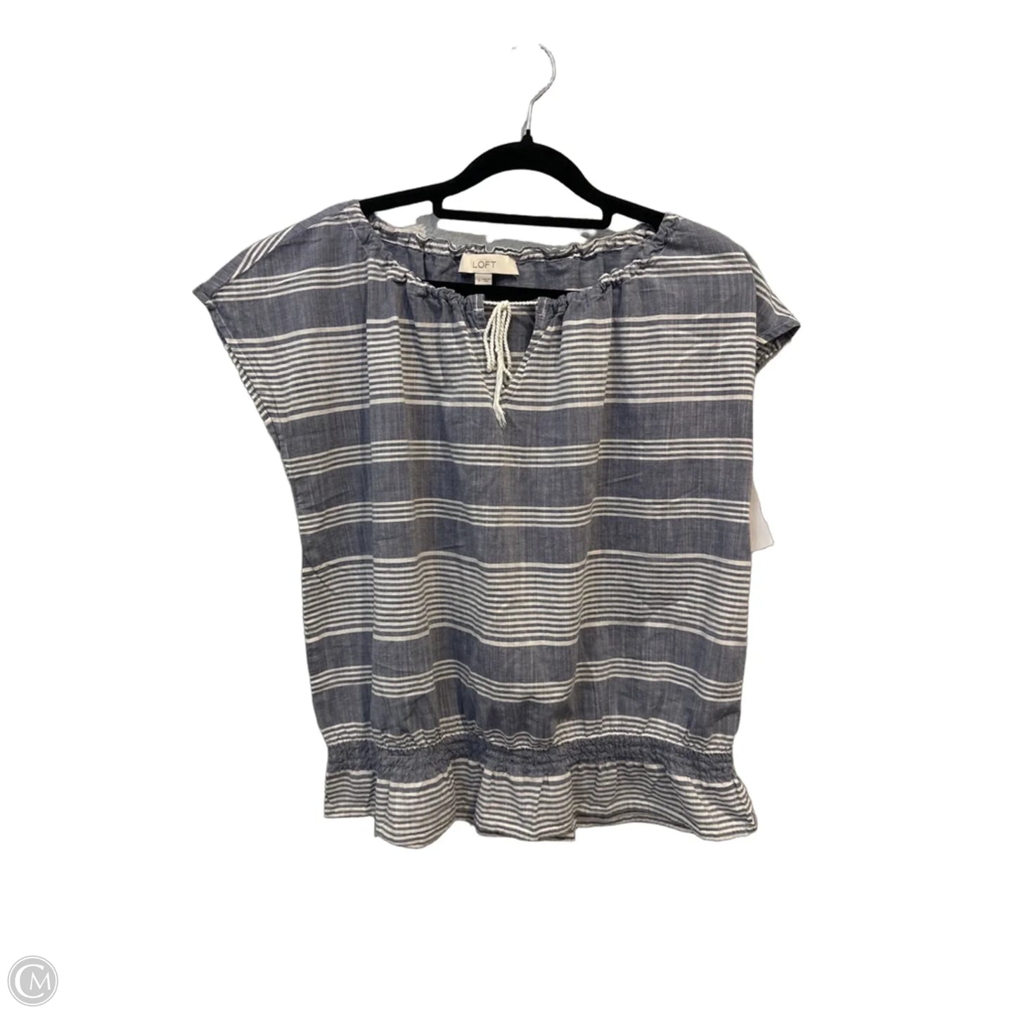 Top Sleeveless By Loft In Striped Pattern, Size: S