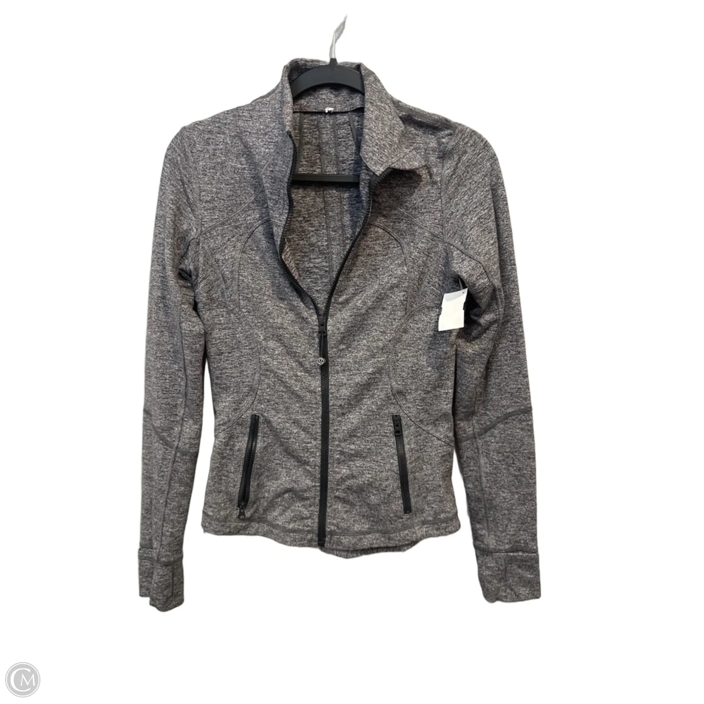 Athletic Jacket By Lululemon In Grey, Size: Xs