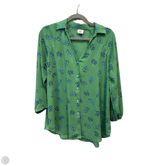 Blouse Long Sleeve By Cabi In Floral Print, Size: Xs