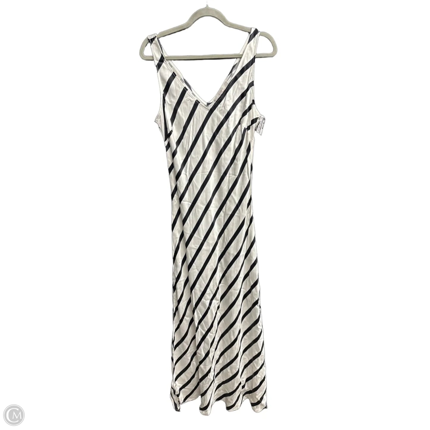 Dress Casual Maxi By Loft In Striped Pattern, Size: L