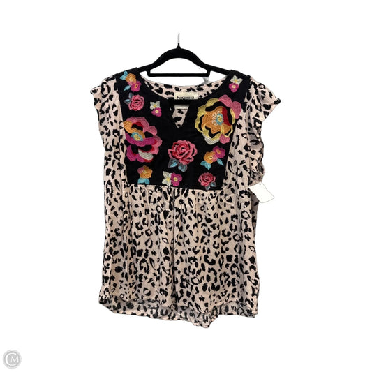 Blouse Sleeveless By Savanna Jane In Animal Print, Size: L