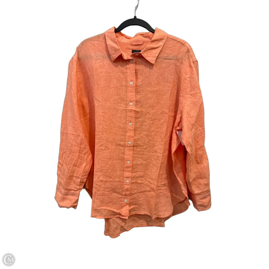 Top Long Sleeve By Talbots In Orange, Size: Xl